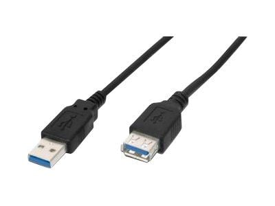 DIGITUS - USB-förlängningskabel - USB typ A (hane) till USB typ A (hona) - USB 3.0 - 3 m - formpressad - svart
