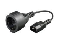 MicroConnect PowerCord - Virtajohto - IEC 60320 C14 til CEE 7/7 (hun) - AC 250 V - 23 cm - lajiteltu
