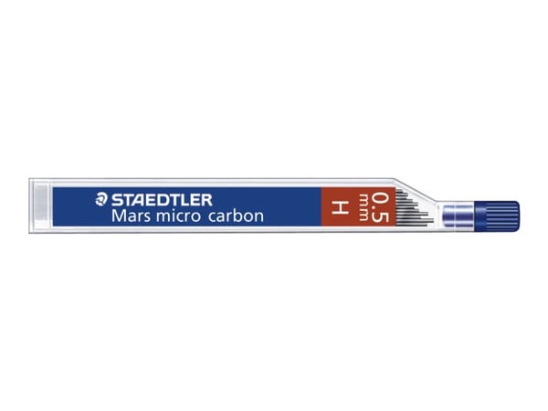 STAEDTLER Mars micro carbon - Blyertspenna - H - jetsvart - 0.5 mm (paket om 12) - för graphite 760, 762, 779