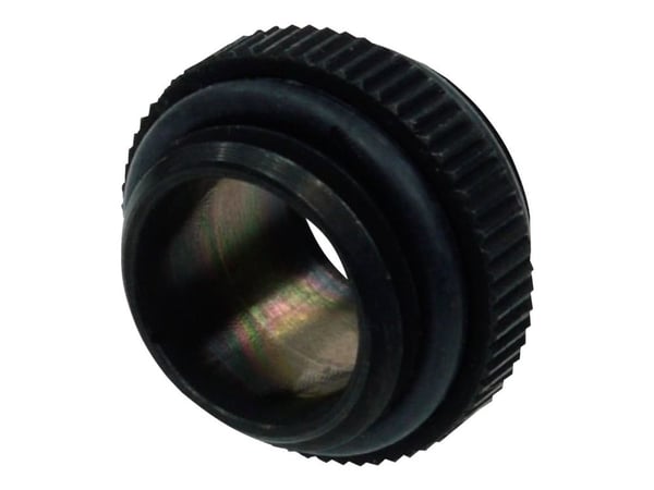 Alphacool HF dobbel brystvorte G1/4 hann til G1/4 hann med O-ring - Deep Black (17037)