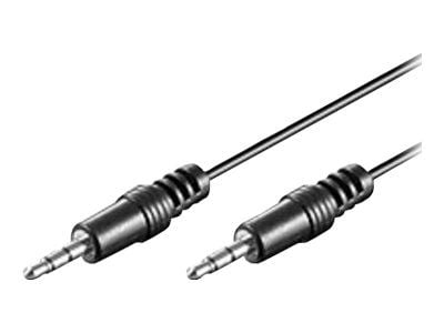 MediaRange - Äänikaapeli - stereo mini-jack uros stereo mini-jack uros - 1 m - suojattu - musta