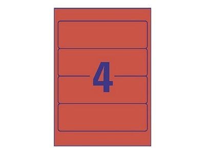 Avery Border Binder Labels, Red 192 x 61mm (20), 20 arkkia, 192 x 61mm