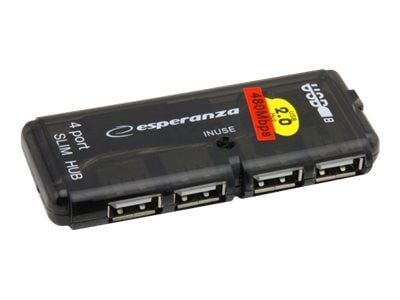 Esperanza EA112 - Hubb - 4 x USB 2.0 - skrivbordsmodell