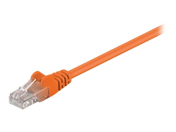 goobay - Koblingskabel - RJ-45 (hann) til RJ-45 (hann) - 7.5 m - UTP - CAT 5e - formstøpt, uten hindringer - oransje