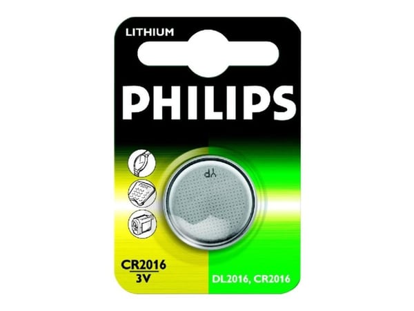 Philips CR2016 80mAh batteri 1 stk.