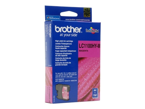Brother LC1100M - Magenta - original - bläckpatron - för Brother DCP-185, 395, 585, 6690, J715, MFC-490, 5490, 790, 795, 990, J615; Justio MFC-5890