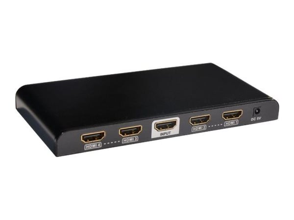 Techly IDATA HDMI-4K4, HDMI, 4x HDMI, 1x HDMI F, 4096 x 2160 piksler, utgang, 36 bit
