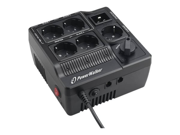 PowerWalker MBS - Kraftdistributionsenhet - AC 208/220/230/240 V - ingång: IEC 60320 C20 - utgångskontakter: 4 - svart