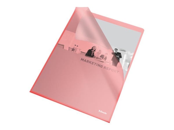 Esselte Quality - L-formet mappe - for A4 (210 x 297 mm) - rød (en pakke 25)