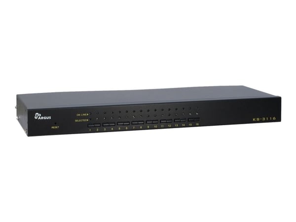 Argus KVM KS-3116 - Omkopplare för tangentbord/video/mus - 16 x KVM port(s) - 1 lokal användare - rackmonterbar