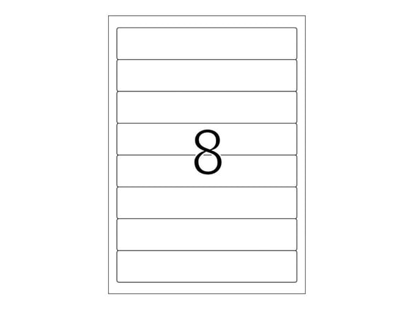 HERMA 5160, Valkoinen, Pyöristetty suorakulmio, Kiinteä, A4, Paperi, Matta