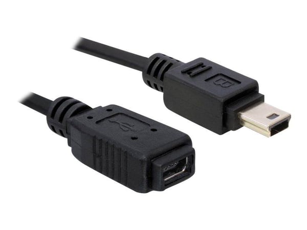 DeLOCK - USB-kaapeli - mini-USB tyyppi B (uros) - mini-USB tyyppi B (naaras) - 1 m