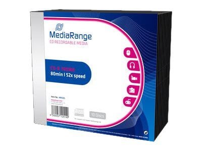 MediaRange - 10 x CD-R - 700 MB (80 min) 52x - smalt cover