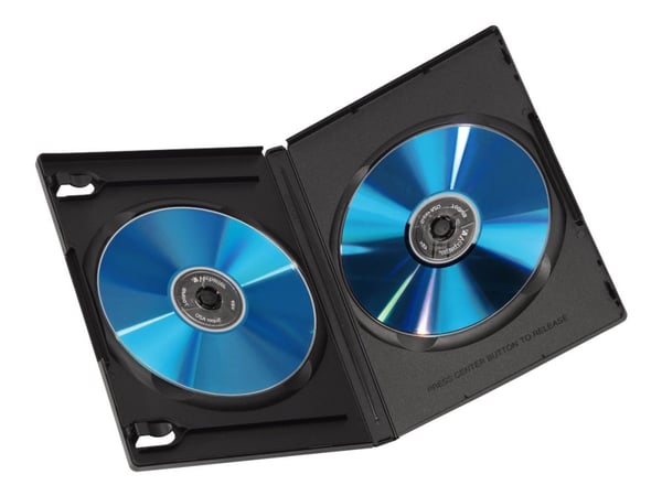 Hama - DVD oppbevaringseske - kapasitet: 2 DVD - svart (en pakke 5)
