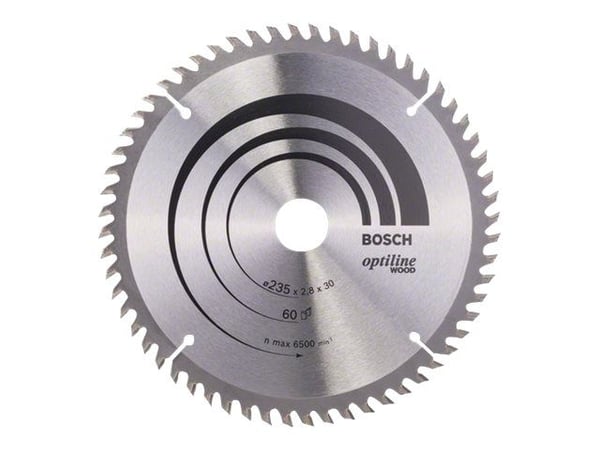 Bosch RUNDSAVKL OPTILINE Ø235x2,8x30/25MM 60T 60T