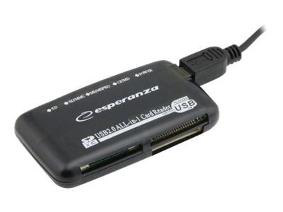 Esperanza EA117 - Kortleser - alt-i-1 (SD, MMC, xD, MS, CF, MS PRO, Microdrive) - USB 2.0