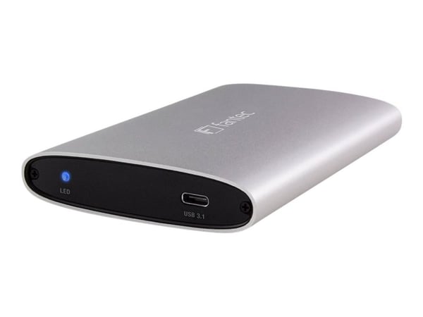 FANTEC ALU-25U31 - Lagringskabinett - 2,5" - SATA 6Gb/s - USB 3.1 (Gen 2) - sølv