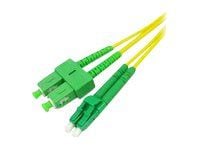 MicroConnect - Nettverkskabel - SC/APC-enkeltmodus (hann) til LC/APC-enkeltmodus (hann) - 2 m - 2 m - fiberoptisk - 9 / 125 micron - OS1 - halogenfri