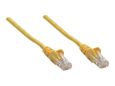 Intellinet Network Patch Cable, Cat5e, 1m, Yellow, CCA, U/UTP, PVC, RJ45, Gold Plated Contacts, Snagless, Booted, Lifetime Warranty, Polybag - Kobl...