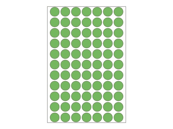 HERMA - Permanet adhesiv - grønn - 13 mm rund 2464 etikett(er) (32 ark x 77) merkelapper HERMA - Permanet adhesiv - grønn - 13 mm rund 2464 etikett(er) (32 ark x 77) merkelapper