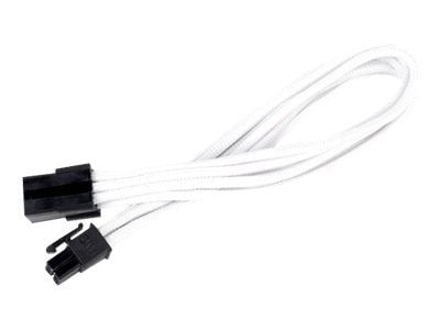 SilverStone PP07 - Förlängningskabel för ström - 6-stifts PCIe-ström (hona) till 6-stifts PCIe-ström (hane) - 25 cm - vit