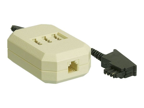 goobay - Telefonadapter - TAE-F (hane) till RJ-11, TAE-NFN (hona) - 20 cm - svart