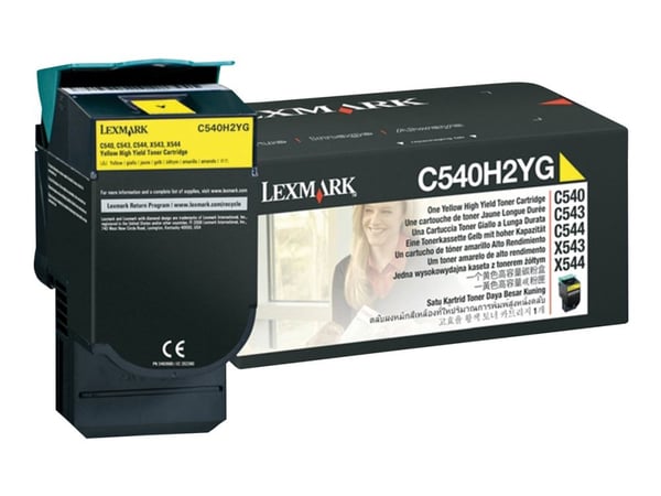 Lexmark - Suuritehoinen - keltainen - alkuperäinen - värikasetti LCCP - Lexmark C540, C543, C544, C544, C546, X543, X544, X546, X548 - väriainekasetti