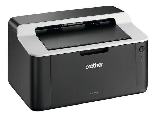Brother HL-1112 - Skrivare - svartvit - laser - A4/Legal - 2400 x 600 dpi - upp till 20 sidor/minut - kapacitet: 150 ark - USB 2.0 - grå, svart