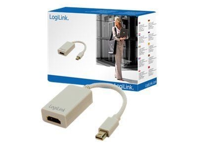LogiLink - Video adapter - Mini DisplayPort hann til HDMI hunn - 10 cm - hvit