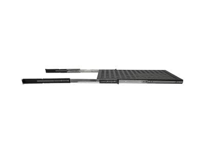 Intellinet 19" Sliding Shelf, 1U, 800 to 1000mm Depth, shelf depth 550mm, Black - Rack-hylle - svart, RAL 9005 - 1U - 19"