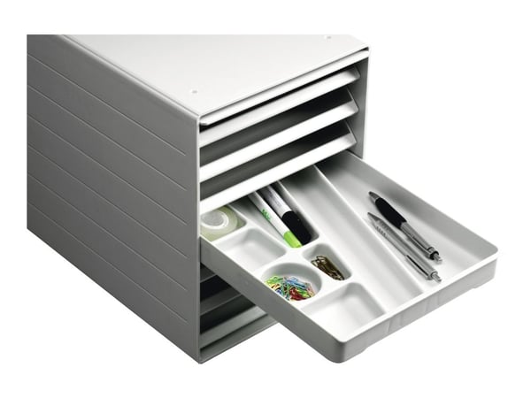 DURABLE IDEALBOX PLUS - Skuffskap - 7 rom - for C4 (229 x 324 mm) - grå