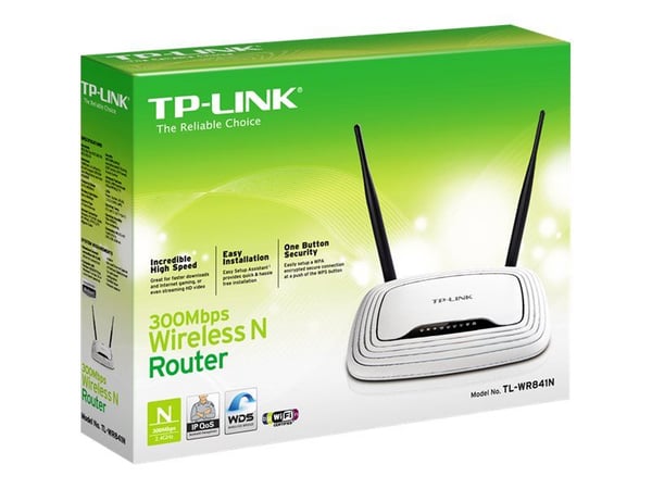 TP-Link TL-WR841N 300Mbps Wireless N Router - Trådløs ruter 4-portssvitsj 2,4 GHz