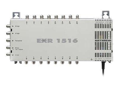Kathrein EXR 1516 SAT-monitoimikytkin Sisääntulot (monitoimikytkin): 5 (4 sat/1 maa) Osallistujien määrä: 16 kpl Kathrein EXR 1516 SAT-monitoimikytkin Sisääntulot (monitoimikytkin): 5 (4 sat/1 maa) Osallistujien määrä: 16 kpl