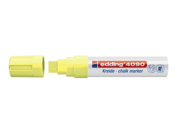 edding 4090 chalk - Markør - for glass, speil, krittbrett - vannbasert flytende kritt - 4-15 mm (en pakke 5)