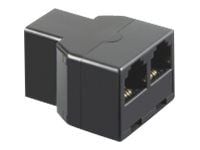 MicroConnect - Telefonadapter - RJ-11 hunn til RJ-11 hunn - svart