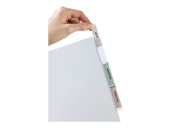 Avery IndexMaker - Inndeler - 6 deler - for A4 (210 x 297 mm) - med fliker - gjennomsiktig