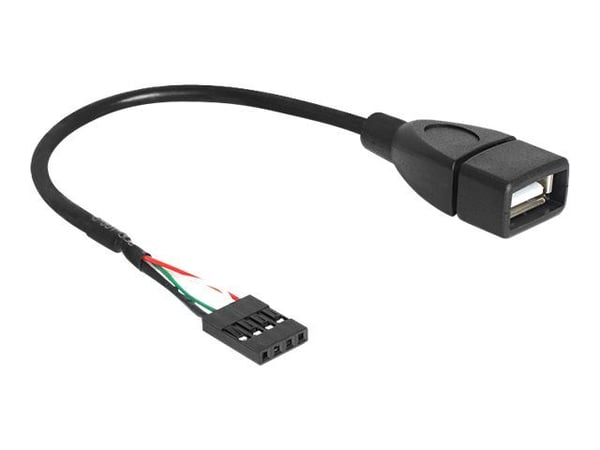 Delock - Intern-til-ekstern USB-kabel - USB (hunn) til 4-pins USB 2.0-header (hunn) - 20 cm