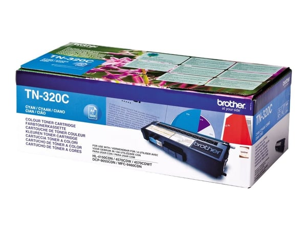 Brother TN-320C, 1500 sivua, Syaani, 1 kpl