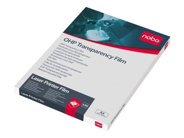 OHP Transparent Nobo A4 for laserskriver 100 mikron - (50 stk.)