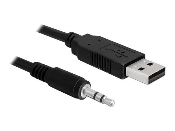 Delock Converter USB 2.0 > Serial-TTL 3.5 mm stereo jack - Seriell adapter - USB 2.0 - serie - svart