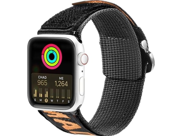 Dux Ducis Strap (Outdoor Version) rem för Apple Watch Ultra/SE/8/7/6/5/4/3/2/1 49/45/44/42 mm nylon svart/orange