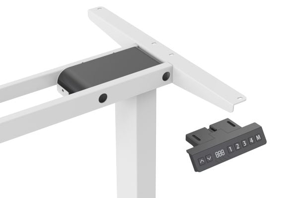 DIGITUS - Sitte-/ståskrivebordsramme - elektrisk høydejustering - hvit