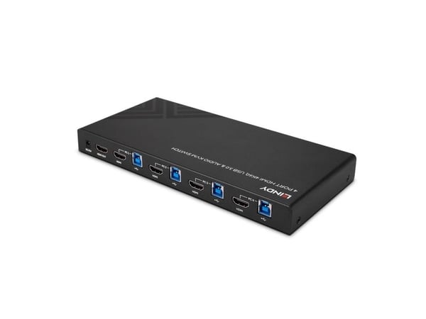 Lindy 39313, 4096 x 2160 piksler, 4K Ultra HD, Sort
