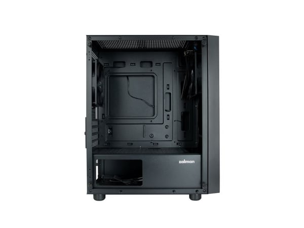 Zalman T3 Plus - MT - micro ATX - sidepanel med vindu (farget glass) - ingen strømforsyning - USB/lyd