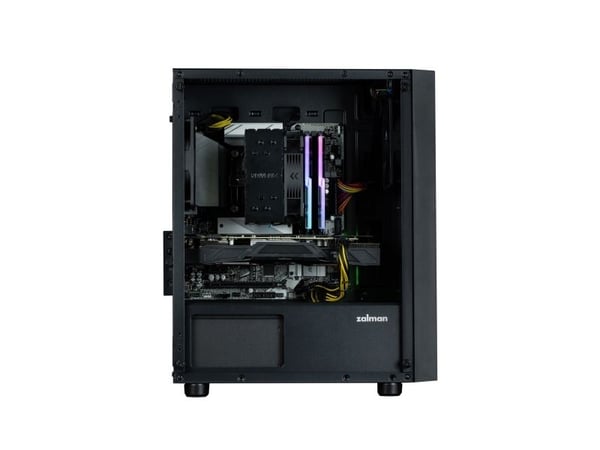 Zalman T3 Plus - MT - micro ATX - sidepanel med vindu (farget glass) - ingen strømforsyning - USB/lyd
