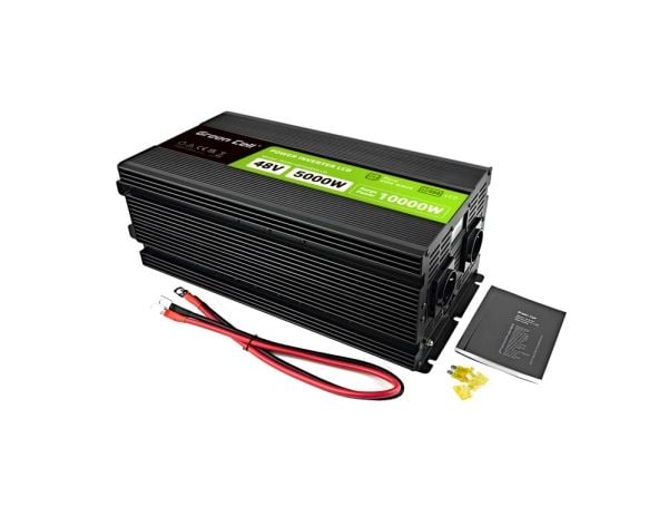 Green Cell PowerInverter LCD 48V 5000W/10000W auton invertteri näytöllä - puhdas siniaalto