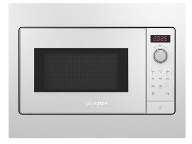 Bosch BFL523MW3, Kiinteä, Solo-mikroaaltouuni, 20 L, 800 W, Sisäänrakennettu näyttö, LED