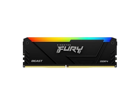 Kingston FURY Beast RGB - DDR4 - sett - 16 GB: 2 x 8 GB - DIMM 288-pin - 3200 MHz / PC4-25600 - CL16 - 1.35 V - ikke-bufret - ikke-ECC - svart
