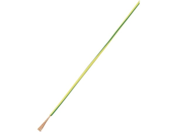 TRU COMPONENTS 1571384 Johdin LiY 1 x 0,50 mm² vihreä, keltainen 10 m