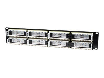 Intellinet Patch Panel, Cat6, UTP, 48-Port, 2U, Black - Koblingspanel - CAT 6 - UTP - RJ-45 X 48 - svart - 2U - 19"